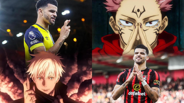 Dominic Solanke Selebrasi ala Jujutsu Kaisen