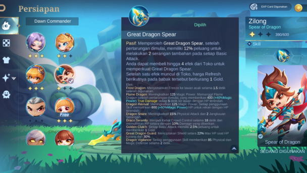 Great Dragon Spear Skill Zilong