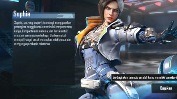 Karakter PUBG Mobile Sophia