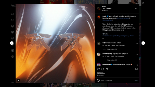 Profil Fnatic ONIC Esports dan Fnatic ONIC PH