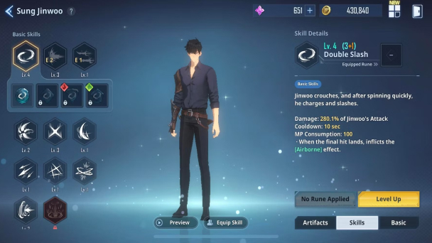 Skill Sung Jinwoo Solo Leveling: Arise