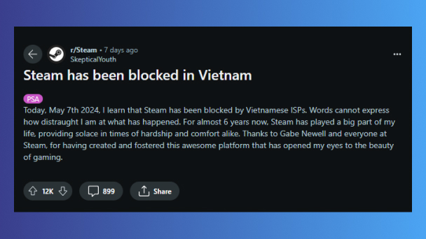Steam Dilarang di Vietnam