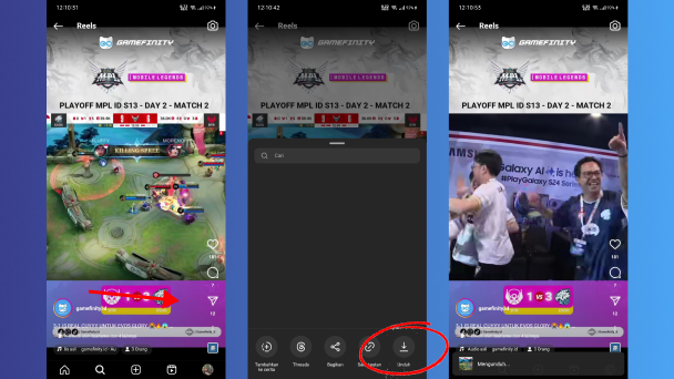Cara Download Video Reels Instagram