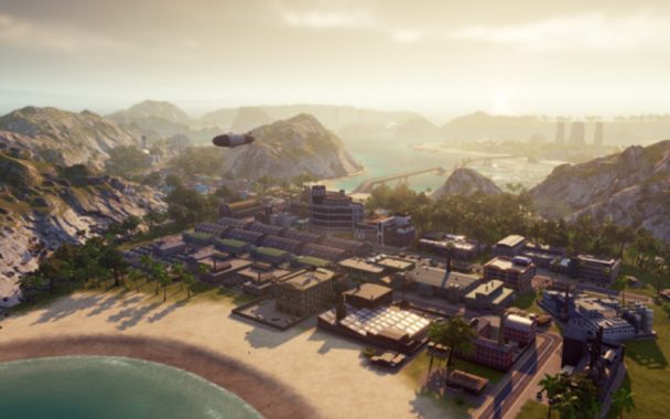 Review game Tropico 6 yang berceritakan tentang game simulasi Presiden.