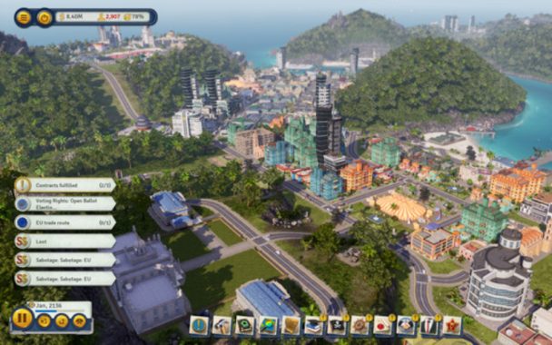 Review game Tropico 6 yang berceritakan tentang game simulasi Presiden.